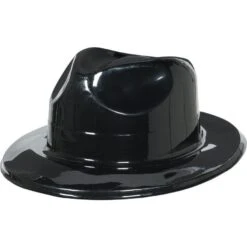 Black Plastic Fedora