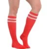 Red Stripe Athletic Knee-High Socks -Party City C622117 red