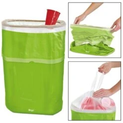 Kiwi Green Pop-Up Trash Bin -Party City C660688 kiwi 02
