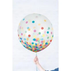 2ct, 24in, Metallic Confetti Balloons