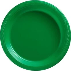 Festive Green Plastic Tableware Kit For 100 Guests -Party City C812483 festive green 02