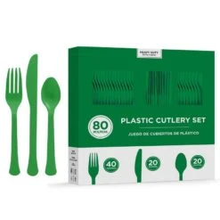 Festive Green Tableware Kit For 20 Guests -Party City C866276 festive green 07