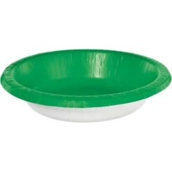 Festive Green Paper Bowls, 20oz, 20ct