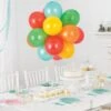 Air-Filled Modern Rainbow Latex Balloon Chandelier Sphere Kit, 16in X 13.5in