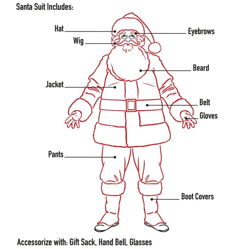 Adult Royal Santa Suit, 12pc 5 Adult Royal Santa Suit, 12pc - Image 3