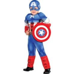 Toddler Boys Captain America Muscle Costume Classic