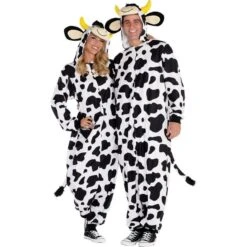 Adult Zipster Cow One Piece Costume