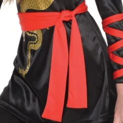 Girls Dragon Ninja Costume 7 Girls Dragon Ninja Costume -Party City P686946 02