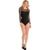Adult Fierce Black Bodysuit 1 Adult Fierce Black Bodysuit -Party City P752399