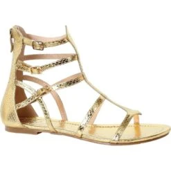 Womens Gold Athena Gladiator Sandals
