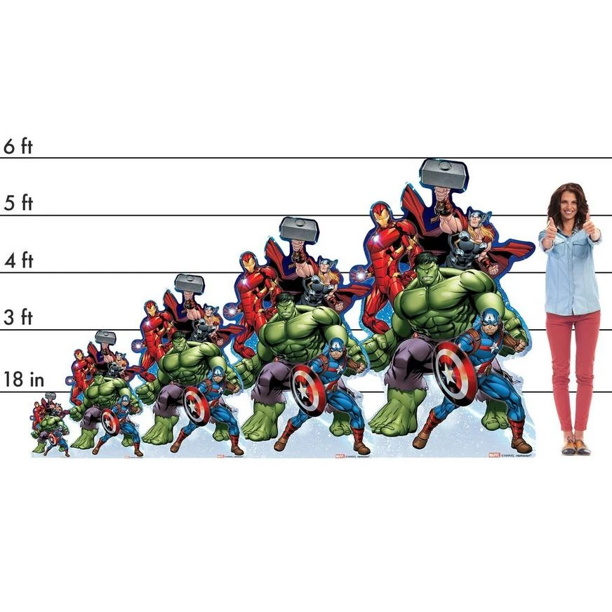 Epic Avengers Centerpiece Cardboard Cutout, 18in 4 Epic Avengers Centerpiece Cardboard Cutout, 18in - Image 2
