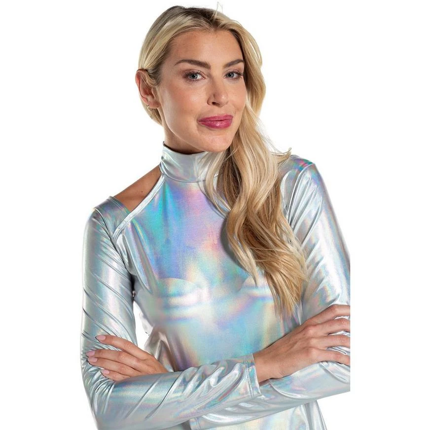 Adult Silver Alien Dress 4 Adult Silver Alien Dress - Image 2