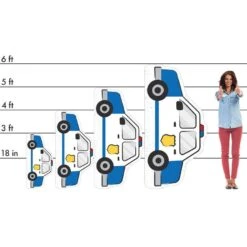 Police Car Cardboard Cutout, 36in X 18in - First Responders -Party City P923901 01