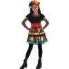 Kids' Rainbow Day Of The Dead Costume 2 Kids' Rainbow Day Of The Dead Costume -Party City P941094