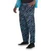 Adult Black & Teal Zebra 90s Beach Pants