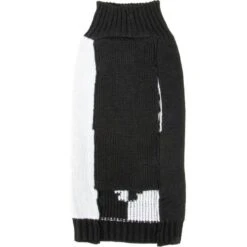 Black & White Skeleton Rib Split Dog Sweater -Party City P943172 02