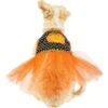 Black & Orange Dot Jack-o'-Lantern Dog Tutu Dress 2 Black & Orange Dot Jack-o'-Lantern Dog Tutu Dress -Party City P943175